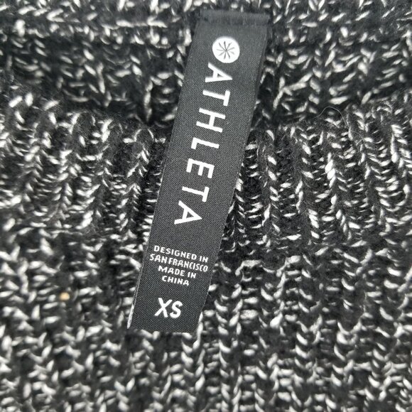 Athleta Sierra Women's Grey Chunky Crewneck Sweater XS Athleisure Winter Active - Picture 4 of 11